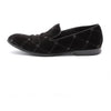 LOUIS VUITTON Auteuil Velvet Loafers 'Black with Silver Logo Lines' 1A5FXK