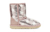 UGGClassic Short ll Sequin Star Big Boys Pink