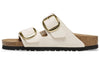 BirkenstockArizona Big Buckle Rivet Logo Textile Narrow Fit 'Vegan Canvas Eggshell'