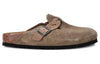 Birkenstock(WMNS) Boston Braided Suede Leather Sandals 'Taupe'