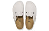 Birkenstock(WMNS) Boston Suede Leather Embossed 'Corduroy Antique White'