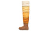 UGG(WMNS) Classic Sweater Letter TA knitted suede high-leg boots 'Brown Tan'