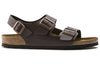 BirkenstockMilano Birko-Flor Sandals 'Dark Brown'