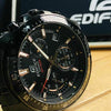 CASIOWaterproof EDIFICE Quartz Sports Shockproof Sapphire Crystal Mens Black Analog