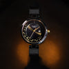 CASIOSHEEN Waterproof Sapphire Crystal Solar Powered Quartz Black Analog