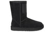 UGG(WMNS) Classic Short UGG Rubber Logo Snow Boots Black