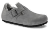 BirkenstockLondon Shearling Suede Leather Narrow Fit 'Whale Grey'