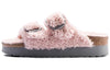 Birkenstock(WMNS) Arizona Big Buckle Shearling Narrow 'Teddy Crystal Rose'