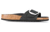 Birkenstock(WMNS) Madrid Big Buckle Oiled Leather Narrow Fit Sandals 'Black'