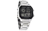 CASIOYouth Series Standard Stainless Steel Sliver Quartz Waterproof Mens Silver Digital