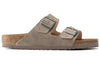Birkenstock(WMNS) Arizona Vegan Synthetik Narrow Fit Sandals 'Desert Dust Gray Taupe'