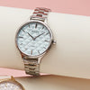 CASIOSHEEN Series Minimalistic 3D Rhombus Business Watch SHE-4545D-2AUPR Light Blue Analog