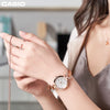 CASIOQuartz SHEEN Sapphire Crystal Waterproof Gold Strap Gold Analog