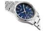 CASIOWaterproof Stainless Steel Strap Blue Dial Mens Blue Analog