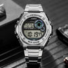 CASIOQuartz Waterproof Sports Mens SilverGray Digital