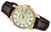 CASIOVintage Waterproof Leather Band Gold/ Brown Analog