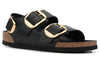 BirkenstockMilano Big Buckle Natural Leather Narrow Fit Sandals 'Patent High Shine Black'