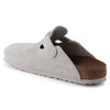BirkenstockBoston Suede Leather Sandals 'Antique White'