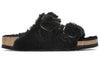 BirkenstockArizona Big Buckle Shearling Narrow Fit 'Teddy Black'