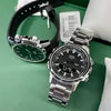 CASIOMen's Dress Series Classic Minimalistic Black 47mm 50 waterproof Stainless Steel Strap Mens Silver Analog