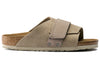 BirkenstockKyoto Nubuk Leather Narrow Fit Slides ' Taupe'