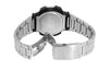 CASIOWaterproof Sports Stainless Steel Strap Mens Black Digital