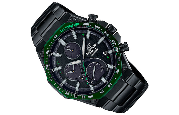 CASIOMale EDIFICE Japan / South Korea Fashion Solar Powered Mens Black Analog