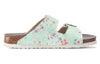Birkenstock(WMNS) Arizona ESD Birko-Flor Narrow Fit 'Flower Field Mint'