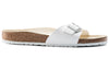 BirkenstockMadrid Birko-Flor Narrow Fit Sandals 'White'
