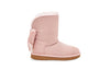 UGG(PS) Classic Mini II Cuffed Bow Pink Fleece Lined