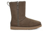 UGG(WMNS) Classic Zip Short Stiefel Fleece Lined Brown