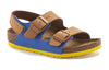 Birkenstock(PS) Milano HL Kids Birko-Flor Narrow Fit 'Nubuck Caramel/Ultra Blue'