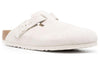 BirkenstockBoston Suede Leather Narrow Fit Sandals 'Antique White'