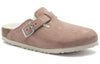 Birkenstock(WMNS) Boston Shearling Suede Leather Coated Narrow Fit 'Pink Clay'