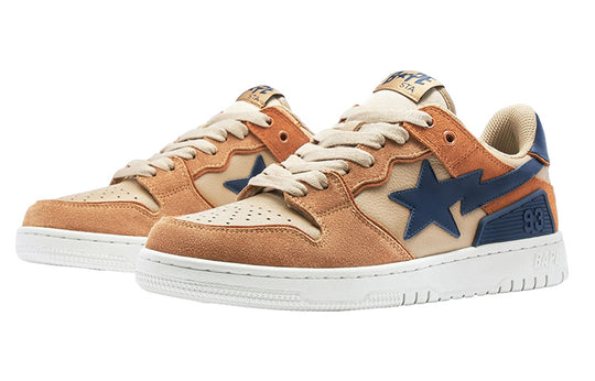 (WMNS) A BATHING APE Sk8 Leather Low 'Brown' 1I70-291-009-BRWN