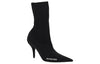 (WMNS) Balenciaga Logo Sock Boots 'Black' 616246W18021090