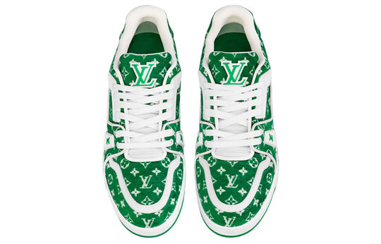 LOUIS VUITTON LV Trainer Sneakers 'Green Monogram' 1ABFSA