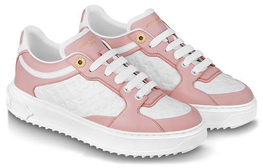 (WMNS) LOUIS VUITTON Time Out Sneakers 'White Mini Monogram Pink' 1ABURV