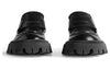 (WMNS) Balenciaga Tractor Loafer Shoes 'Black Smooth Calfskin' 760439WA8E91000