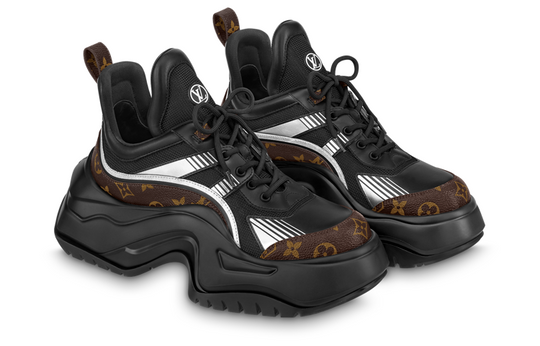 LOUIS VUITTON Archlight 2.0 Platform Sneakers 'Black White with Brown Monogram' 1ABIHC