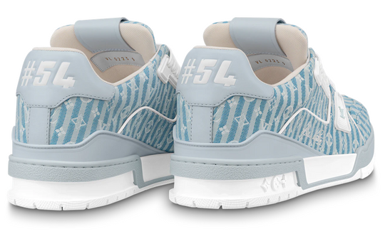 LOUIS VUITTON LV Trainer Sneakers 'Blue Stripes with Monogram' 1ABG1N