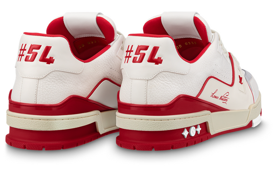 LOUIS VUITTON LV Trainer Sneakers 'White Red Grey' 1ABFBI
