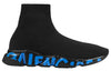 Balenciaga Speed Sports Shoes Black/Blue 645334W2DB71140