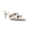 (WMNS) Balenciaga Cagole Heeled Mules 'White Lambskin' 714253WAD4E9081