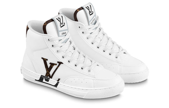 (WMNS) LOUIS VUITTON Charlie Ankle Sneakers 'White with Side Brown Logo' 1AADRJ