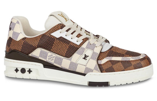 LOUIS VUITTON LV Trainer Sneakers 'Brown and White Plaid' 1AAST3