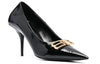 (WMNS) Balenciaga Square Knife BB 80mm Pumps 'Black Shiny Lambskin' 694712WBD821080