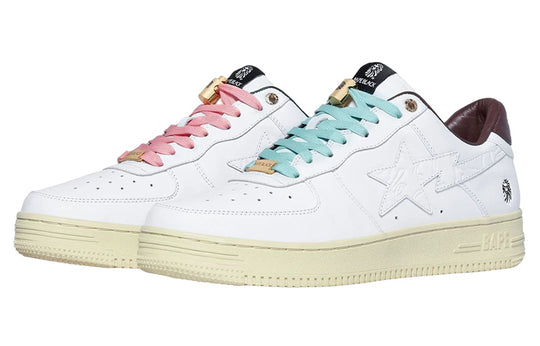 A Bathing Ape Bape Sta Leather Low 'White' 1I70-191-018-WHITE