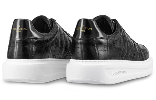 LOUIS VUITTON Beverly Hills Sneakers 'Black Croc' 1A49TM