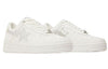 A BATHING APE Bape STA Leather Low 'White Silver' 1I70-191-017-WHITE
